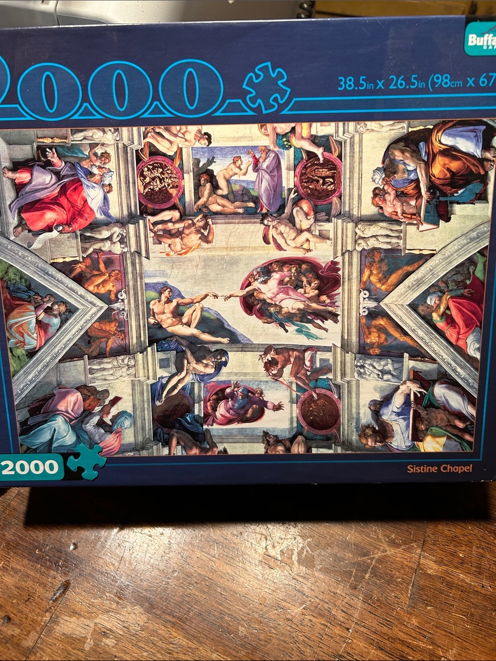 Buffalo David Bitton 2000-Piece Sistine Chapel Jigsaw Puzzle - Blue, Red, Cream